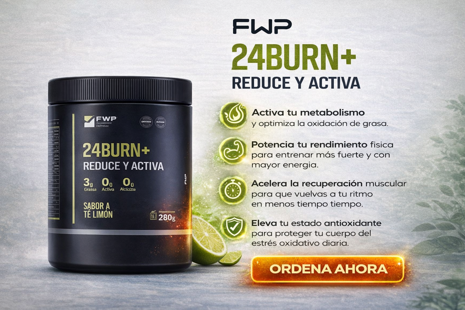 🔥 24BURN+ Quemador de Grasa Natural | Activa tu Metabolismo y Energía