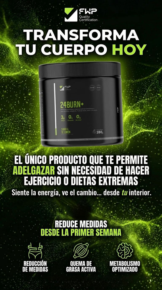 🔥 24BURN+ Quemador de Grasa Natural | Activa tu Metabolismo y Energía